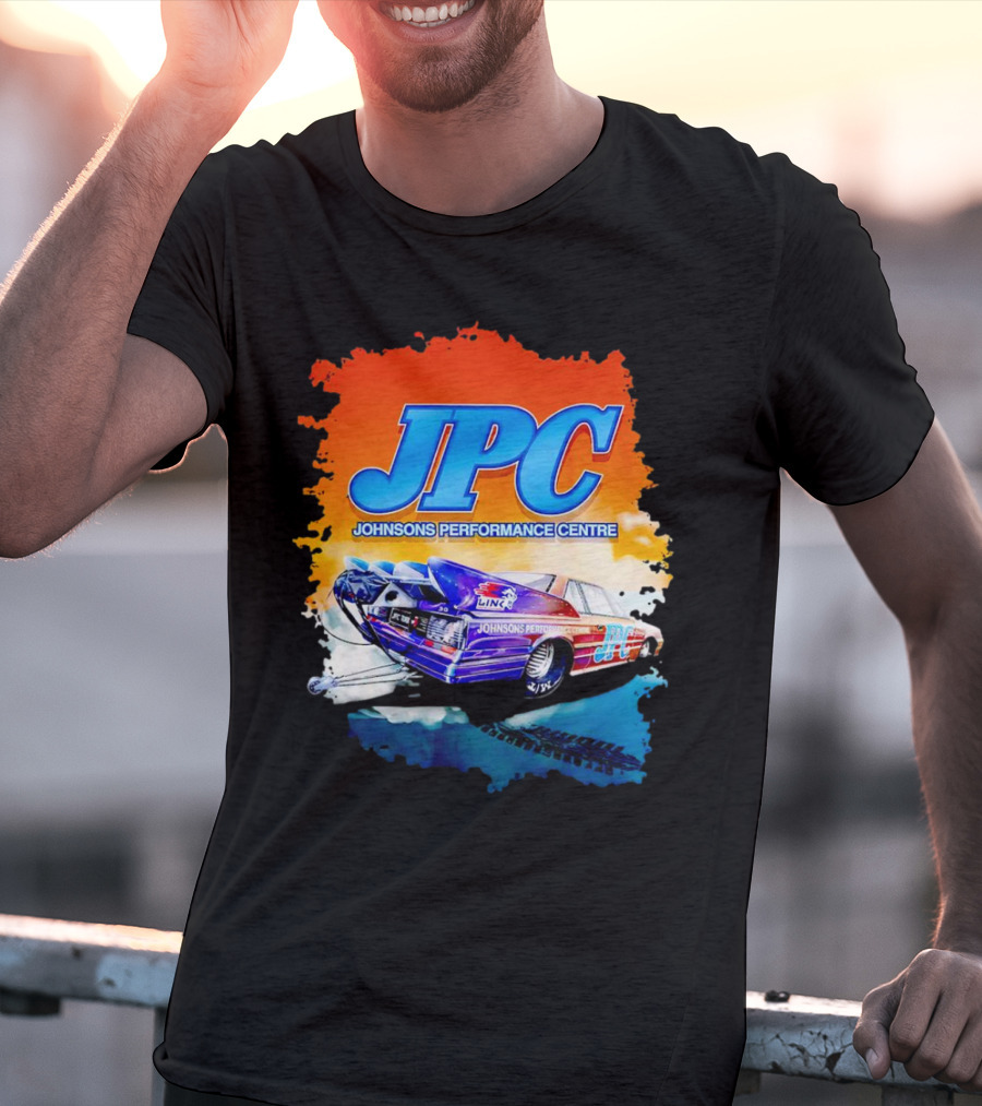 JPC Johnson’s Performance Centre Racing Car And Tire Marks T-Shirt