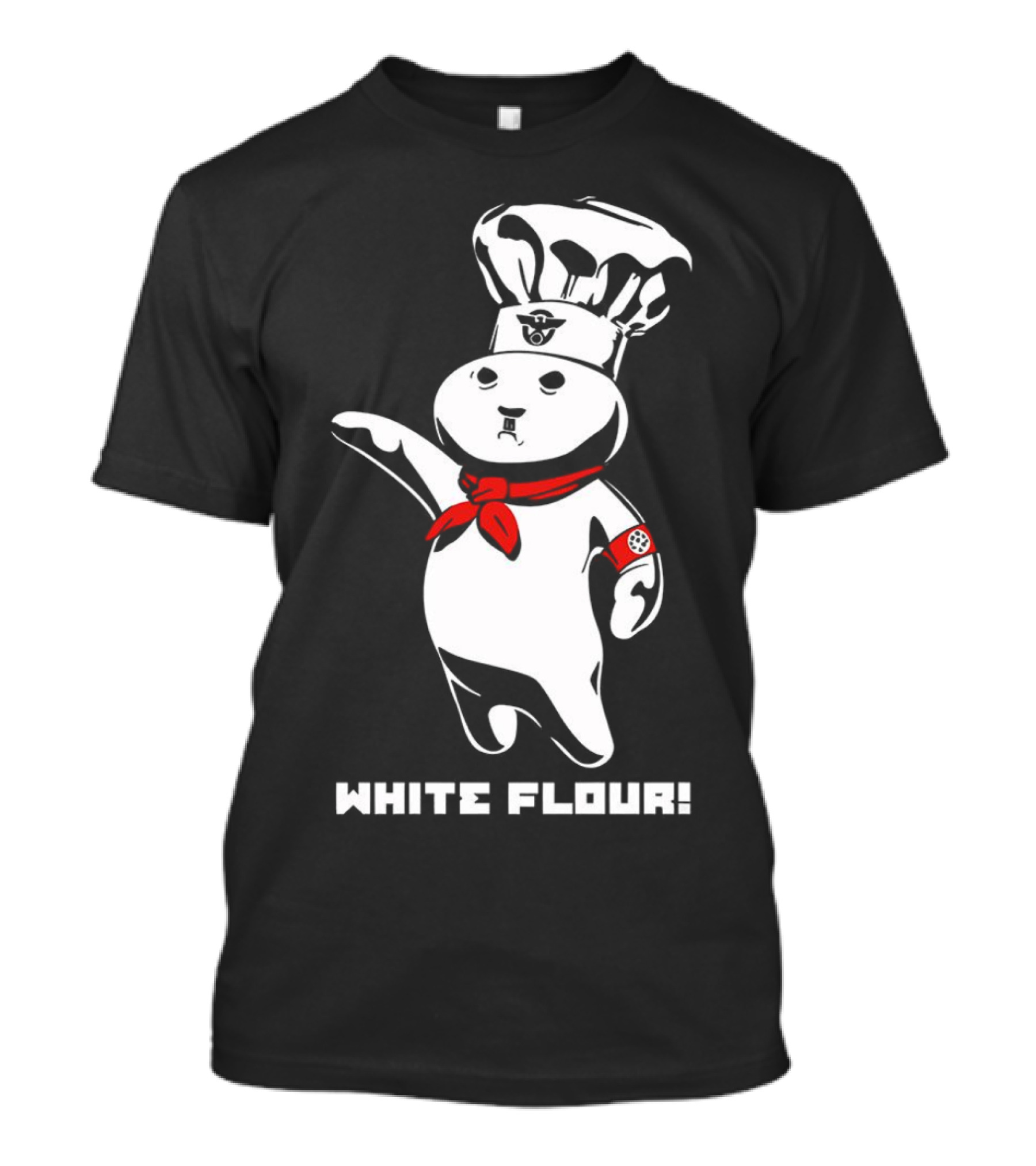 White Flour Funny Character Chef Satire T-Shirt