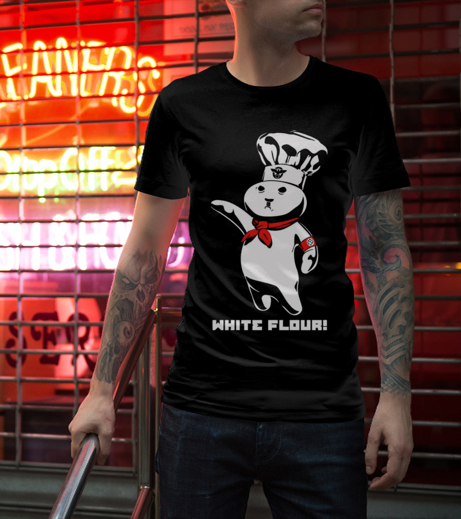 White Flour Funny Character Chef Satire T-Shirt