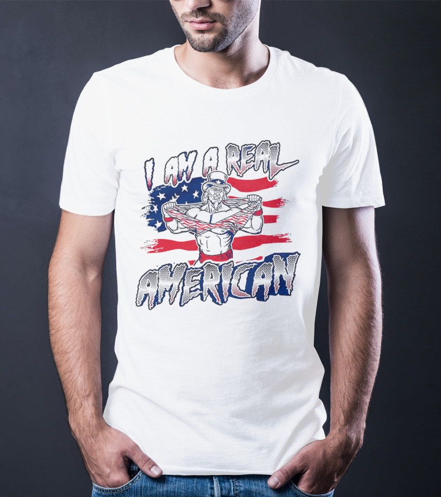 I Am A Real American Uncle Sam Flag T-Shirt