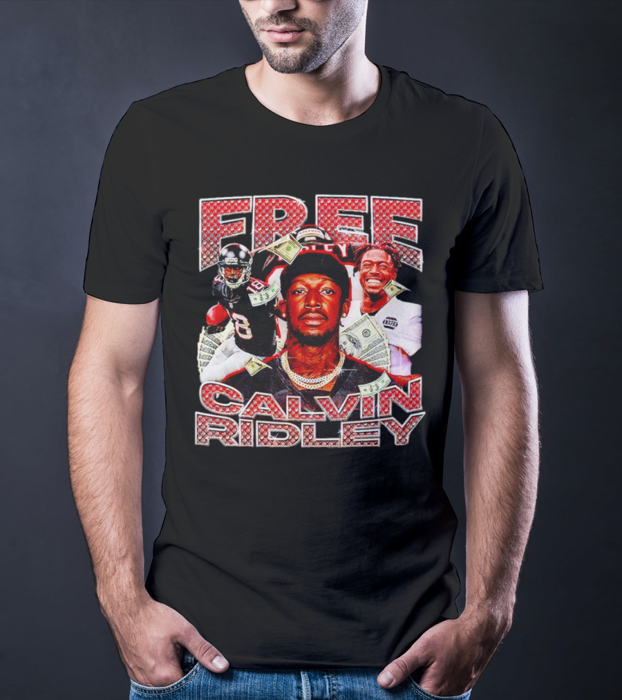 Free Calvin Ridley Atlanta Falcons 18 Vintage Football Player T-Shirt