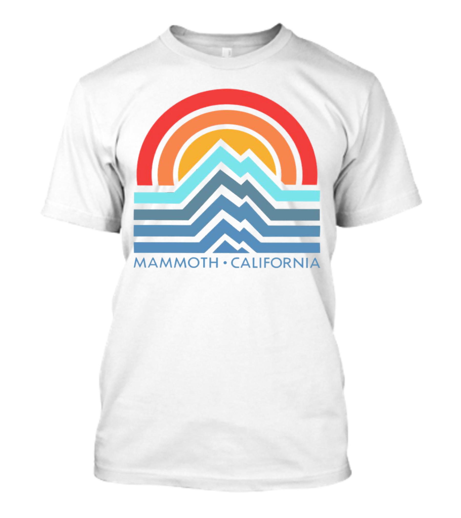 Mammoth California Vintage Mountain Sunset T-Shirt