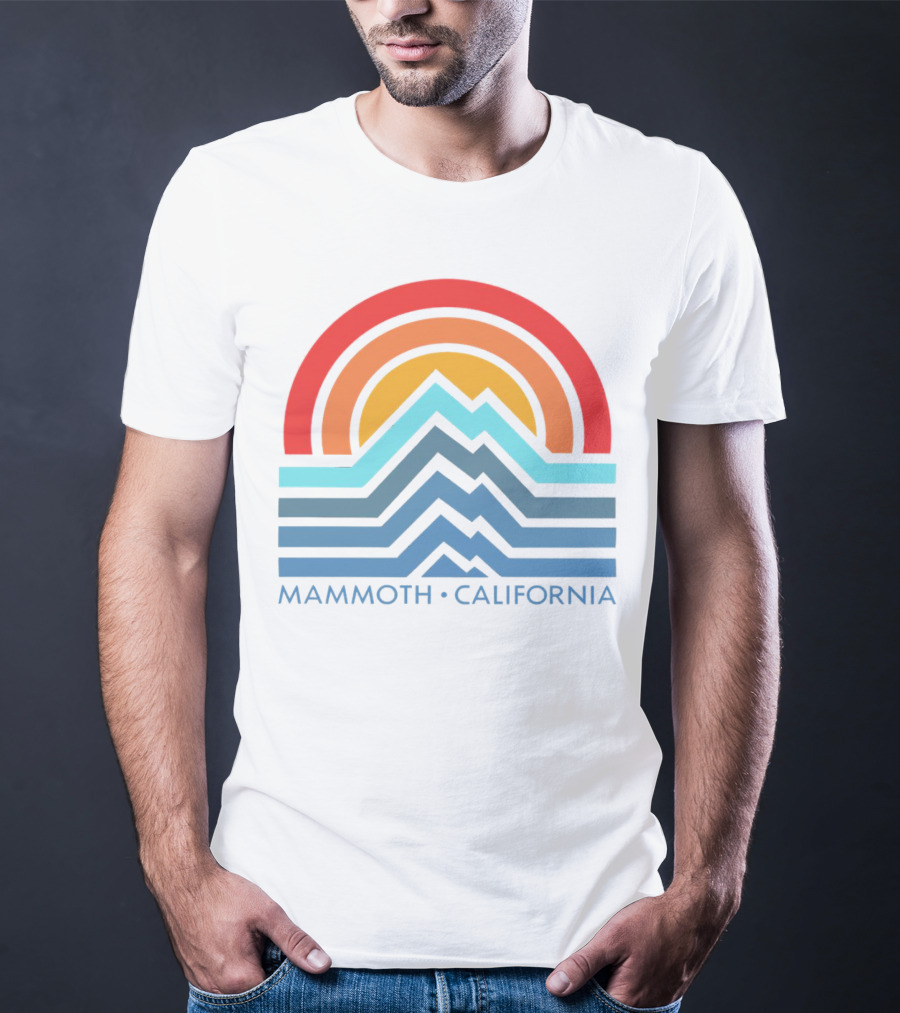 Mammoth California Vintage Mountain Sunset T-Shirt