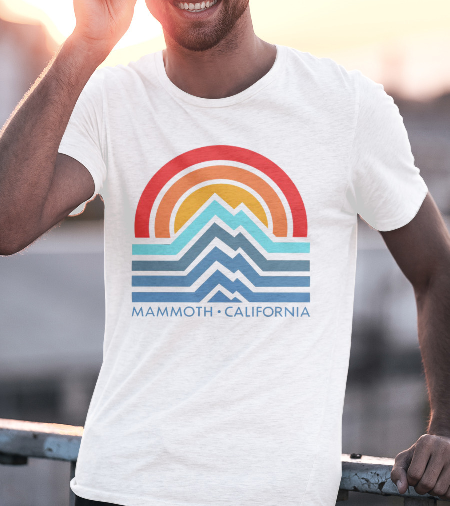 Mammoth California Vintage Mountain Sunset T-Shirt