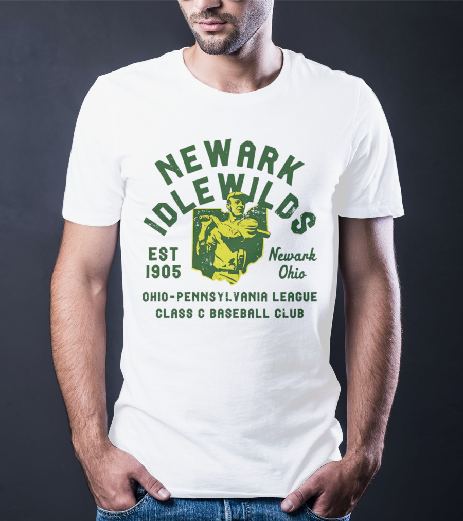 Newark Idlewilds Ohio Pennsylvania League Class C Baseball Club Est 1905 Vintage Newark Ohio T-Shirt