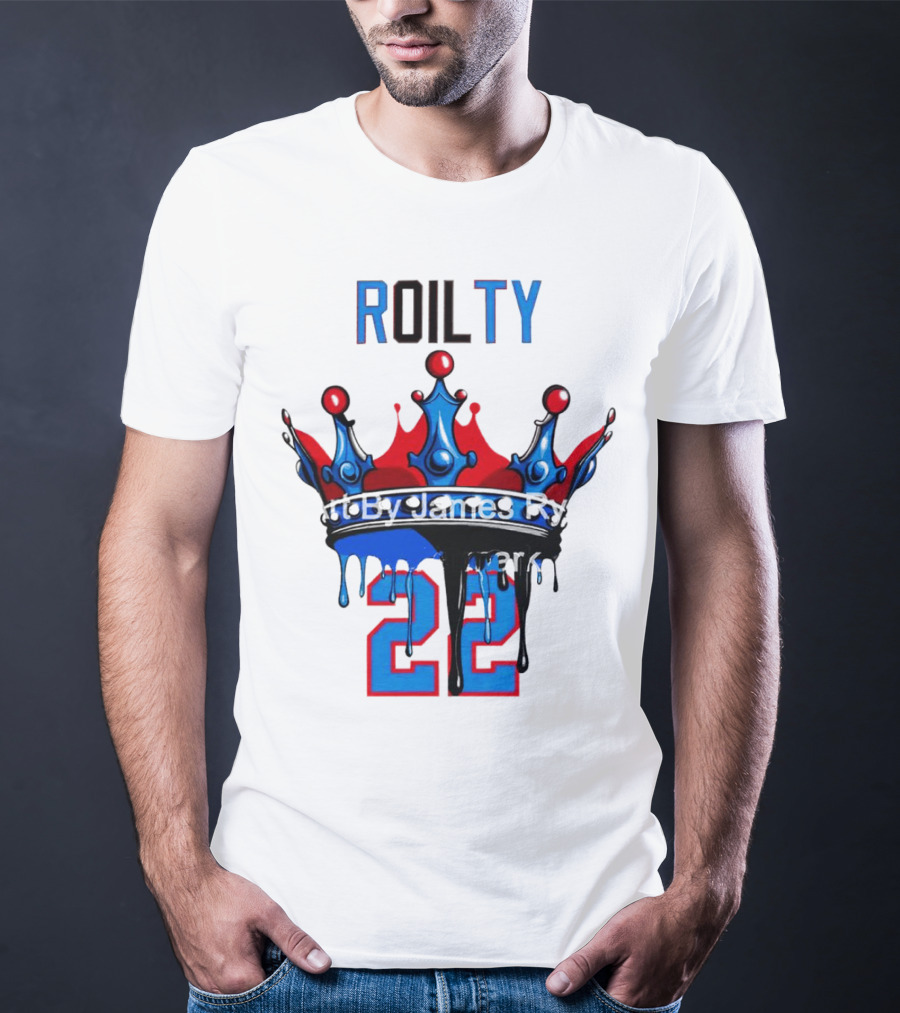 ROILTY 22 Crown Red Blue Dripping T-Shirt