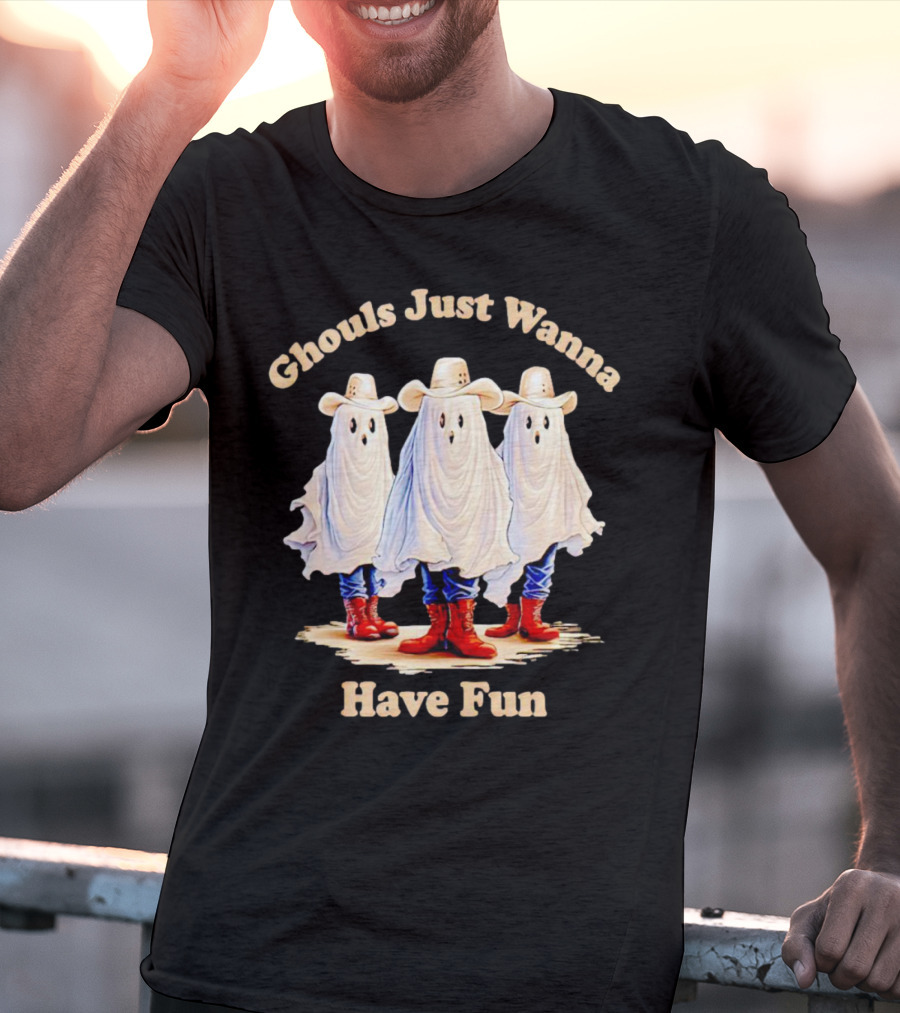Ghouls Just Wanna Have Fun Cowboy Boots And Hats Trio T-Shirt