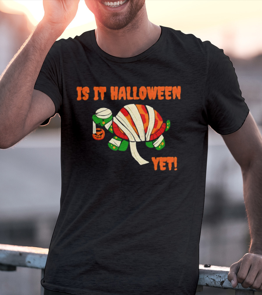 Is It Halloween Yet Turtle Mummy Pumpkin T-Shirt