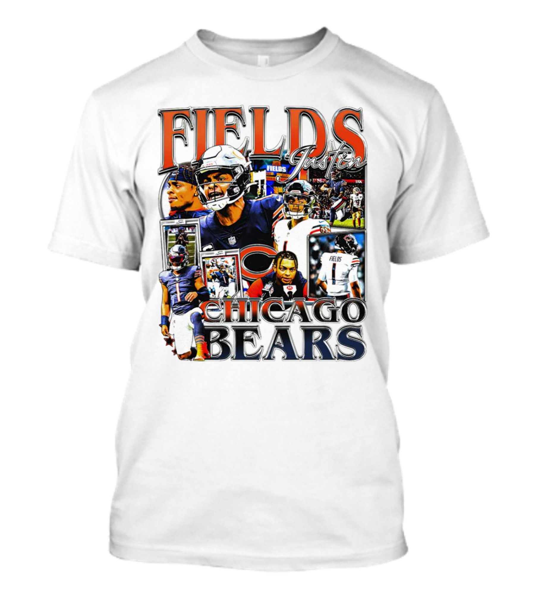 Fields Justin Chicago Bears Football T-Shirt