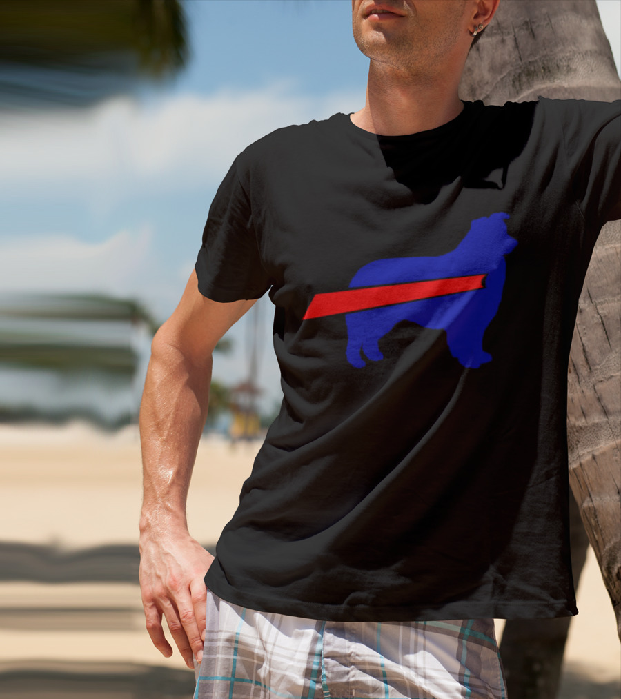 Buffalo Bills Aussie Mafia Silhouette With Iconic Red Stripe T-Shirt