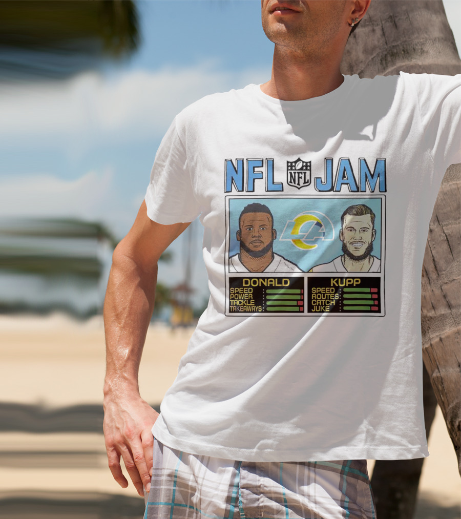 NFL Jam Rams Donald Kupp Speed Power Tackles Routes T-Shirt
