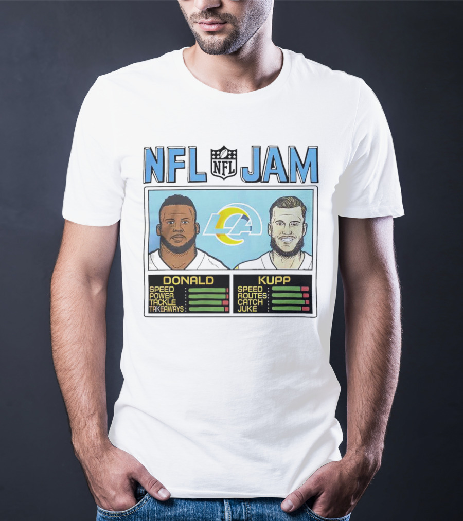 NFL Jam Rams Donald Kupp Speed Power Tackles Routes T-Shirt
