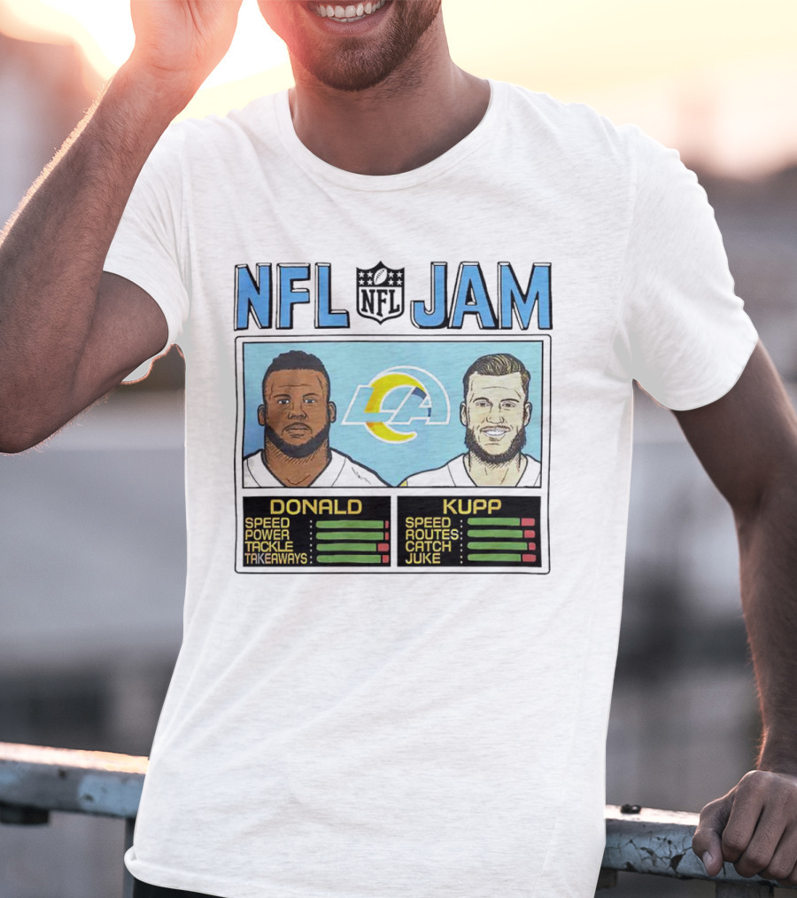 NFL Jam Rams Donald Kupp Speed Power Tackles Routes T-Shirt