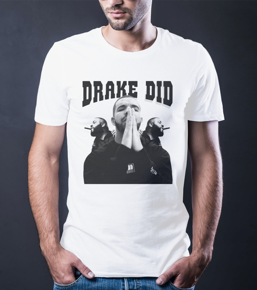 Drake Did Aubrey Drake Graham Vintage Prayer Pose Black And White Trio T-Shirt