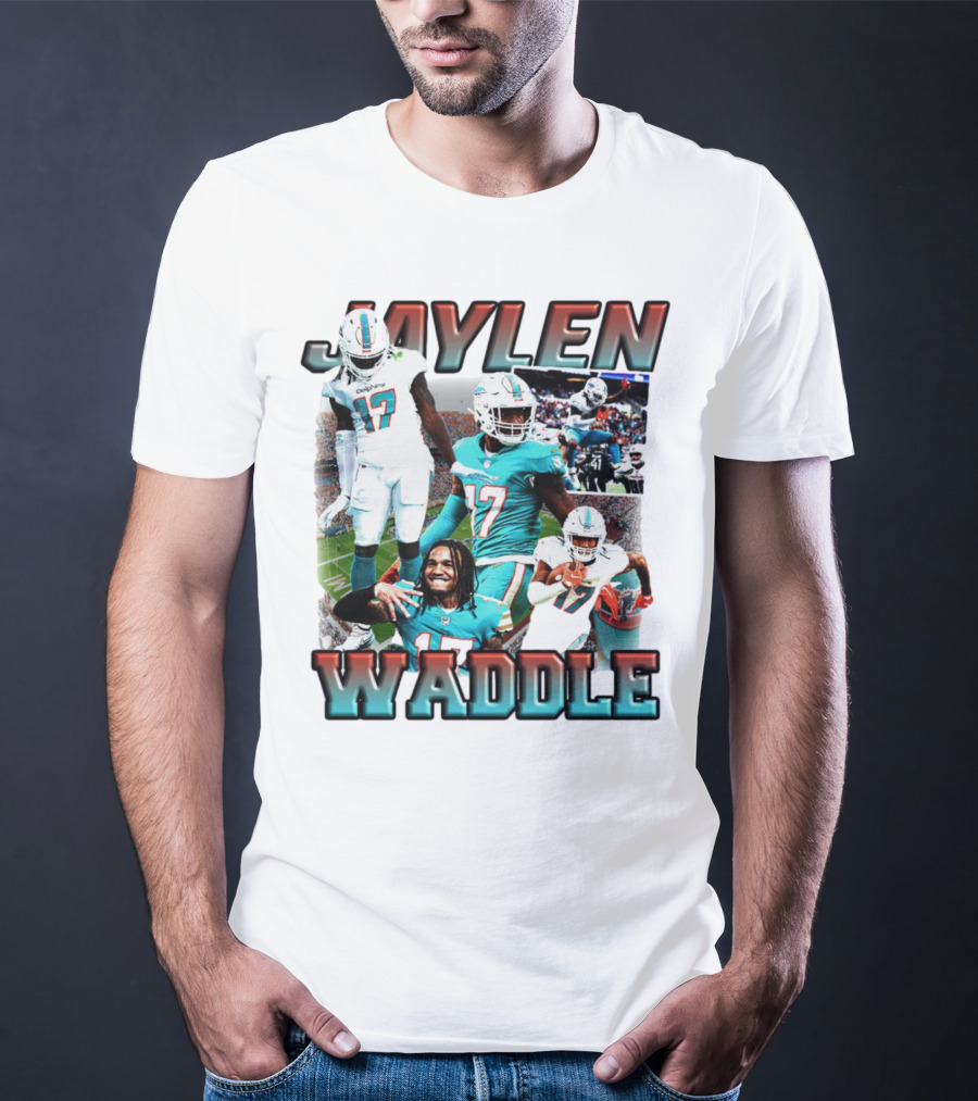 Jaylen Waddle Miami Dolphins Football Player Number 17 T-Shirt