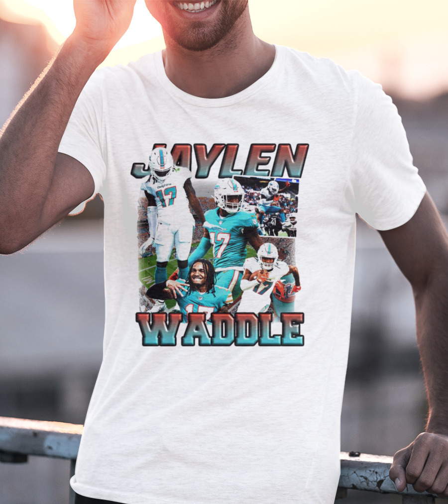 Jaylen Waddle Miami Dolphins Football Player Number 17 T-Shirt