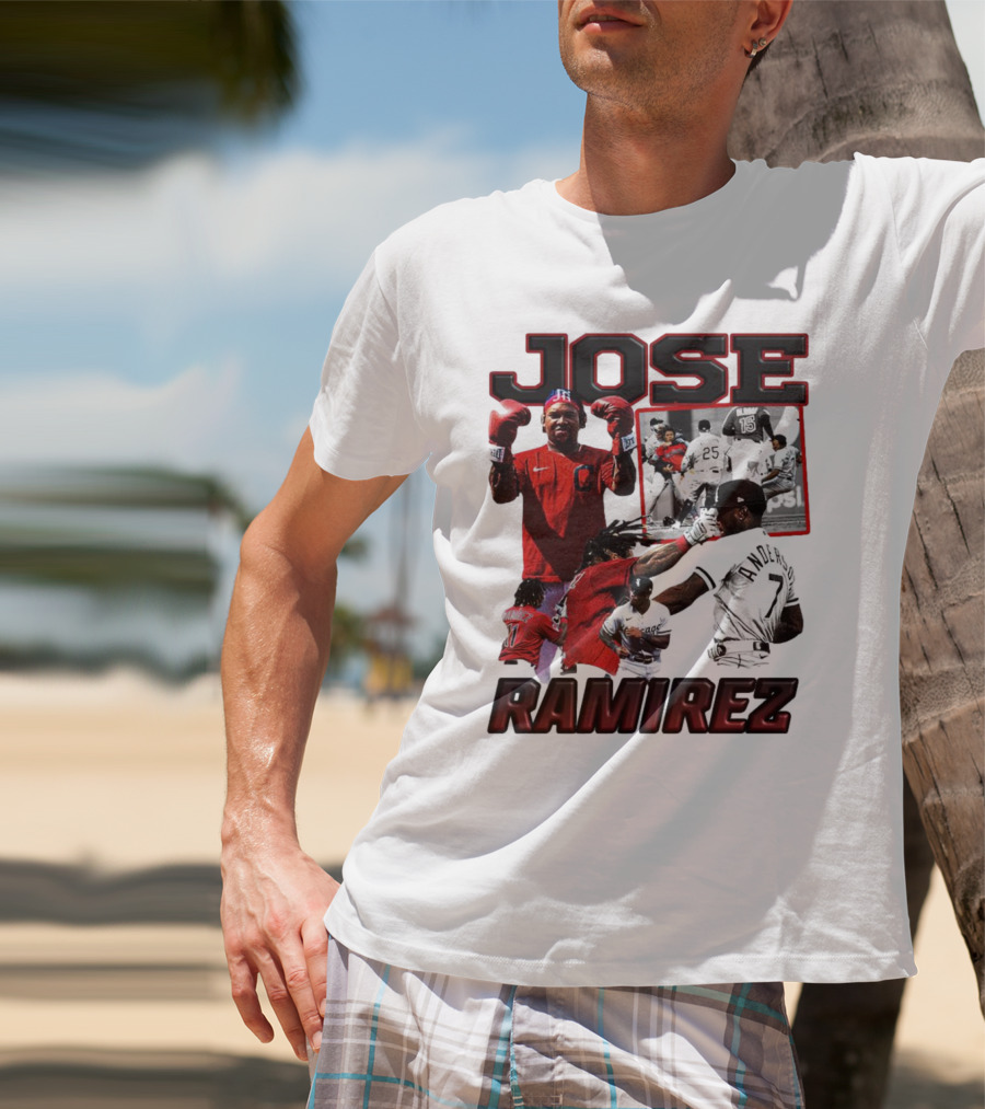 Jose Ramirez Cleveland Guardians Down Goes Anderson Boxing Moments T-Shirt