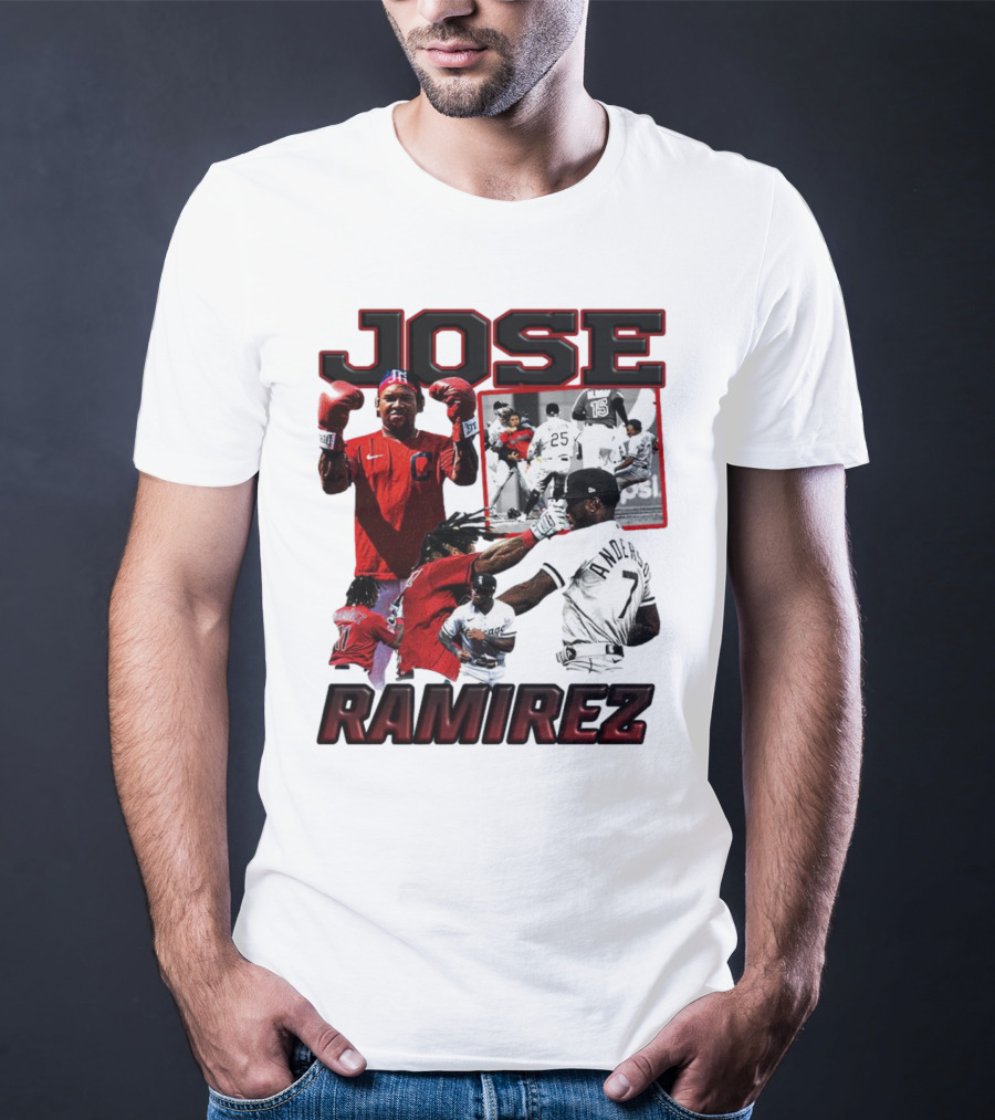 Jose Ramirez Cleveland Guardians Down Goes Anderson Boxing Moments T-Shirt