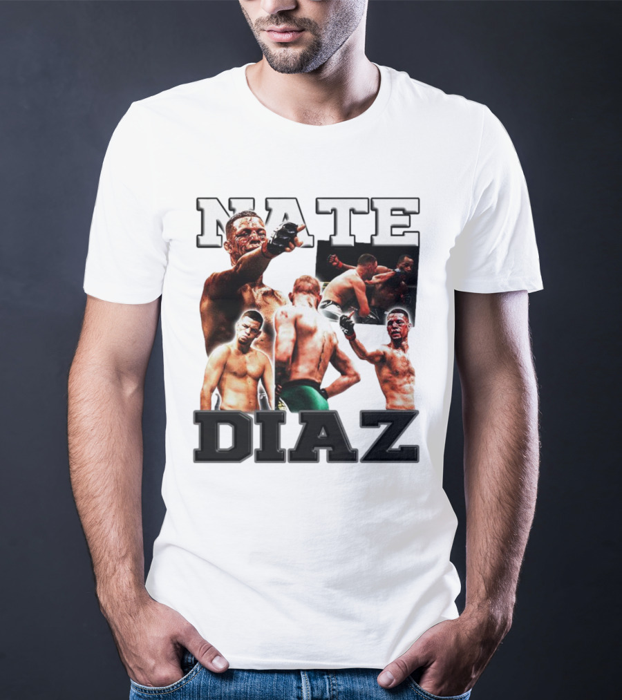 Nate Diaz MMA Fight Collage T-Shirt