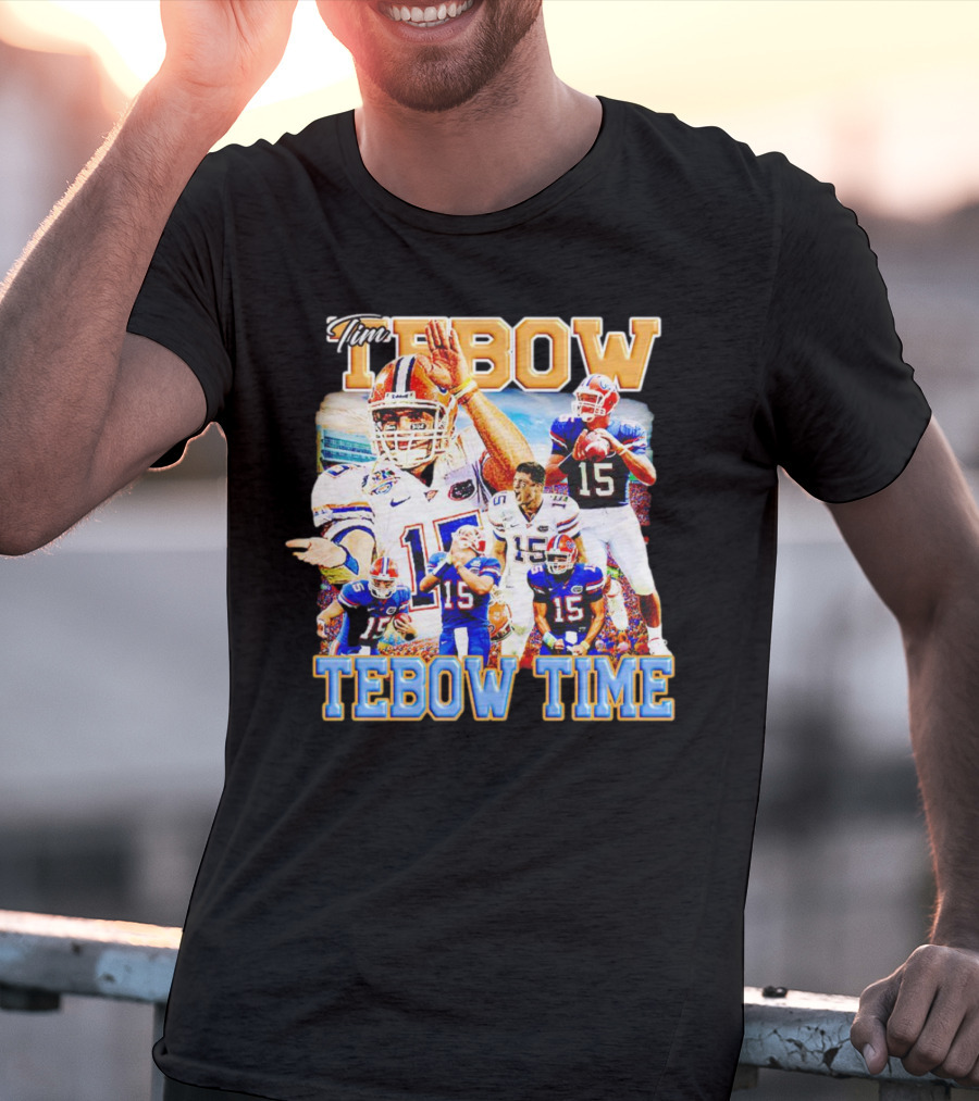 Tim Tebow Florida Gators Football Tebow Time 15 Quarterback Legend T-Shirt