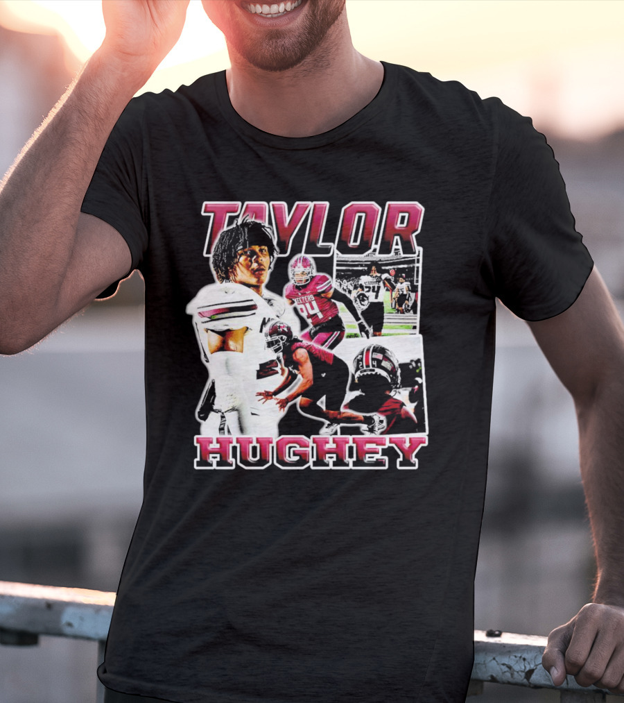 Taylor Hughey Mesquite High School Boys Varsity Football Action Collage T-Shirt