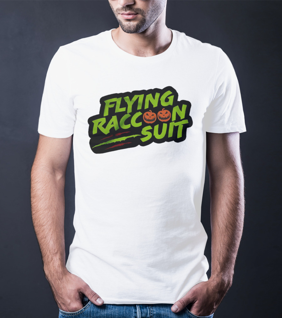 Flying Raccoon Suit This Is Skaloween Jack-O'-Lantern Claw Marks T-Shirt