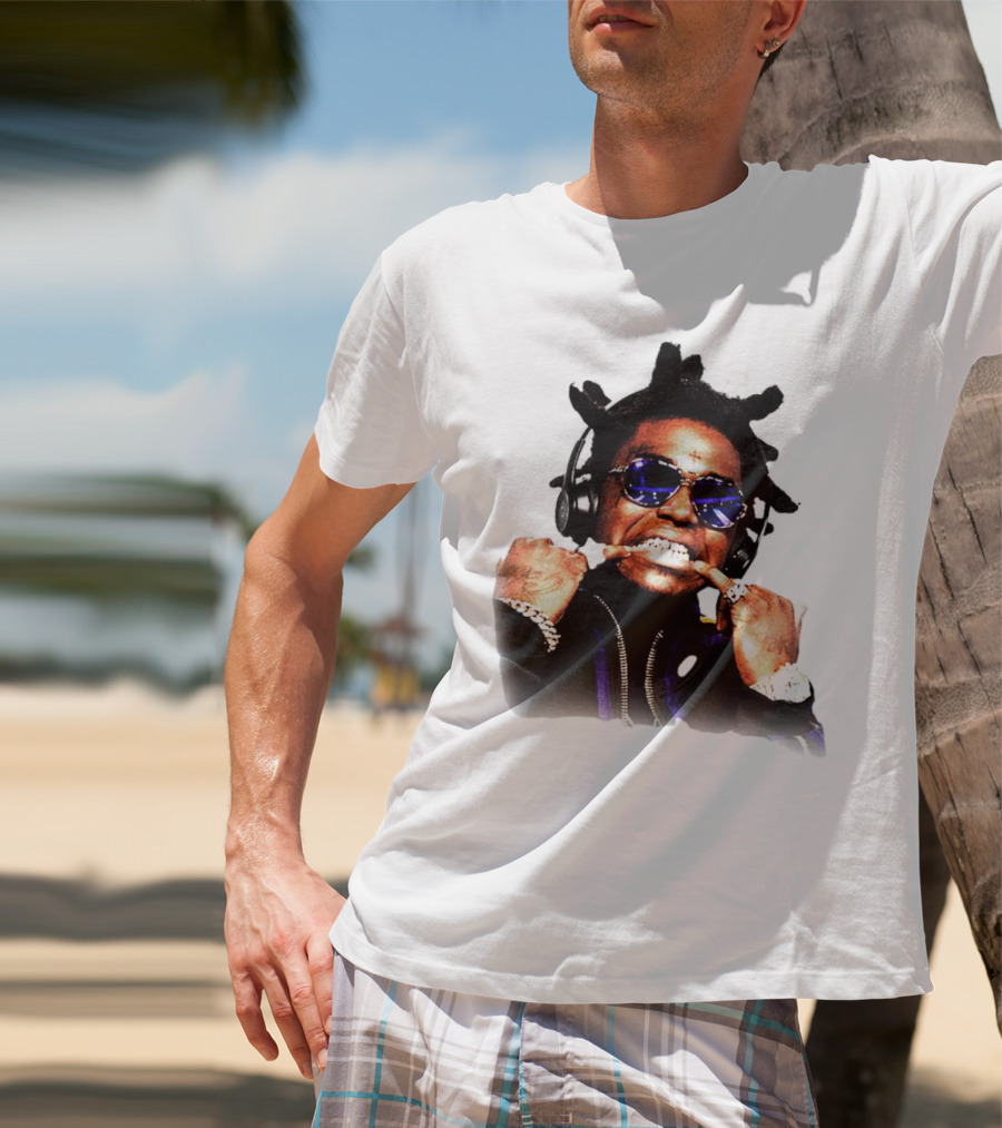 Kodak Black Rapper With Blue Sunglasses Grills And Jewelry T-Shirt