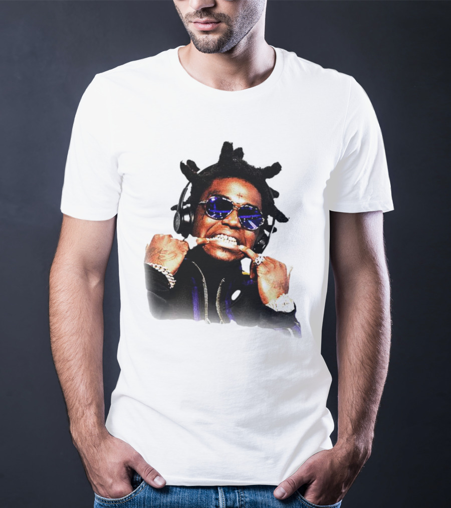 Kodak Black Rapper With Blue Sunglasses Grills And Jewelry T-Shirt