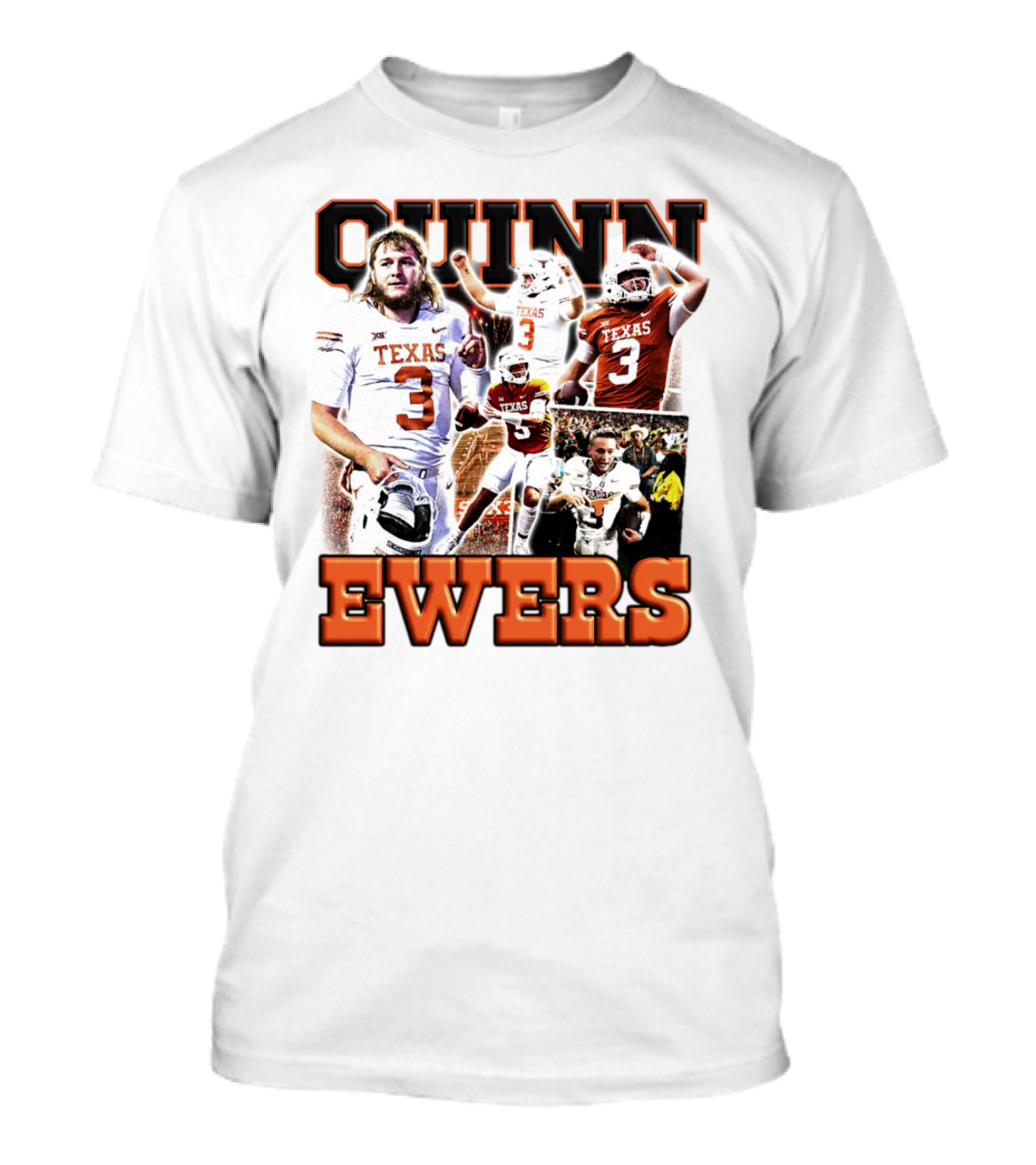 Quinn Ewers Texas Football Longhorns Number 3 T-Shirt