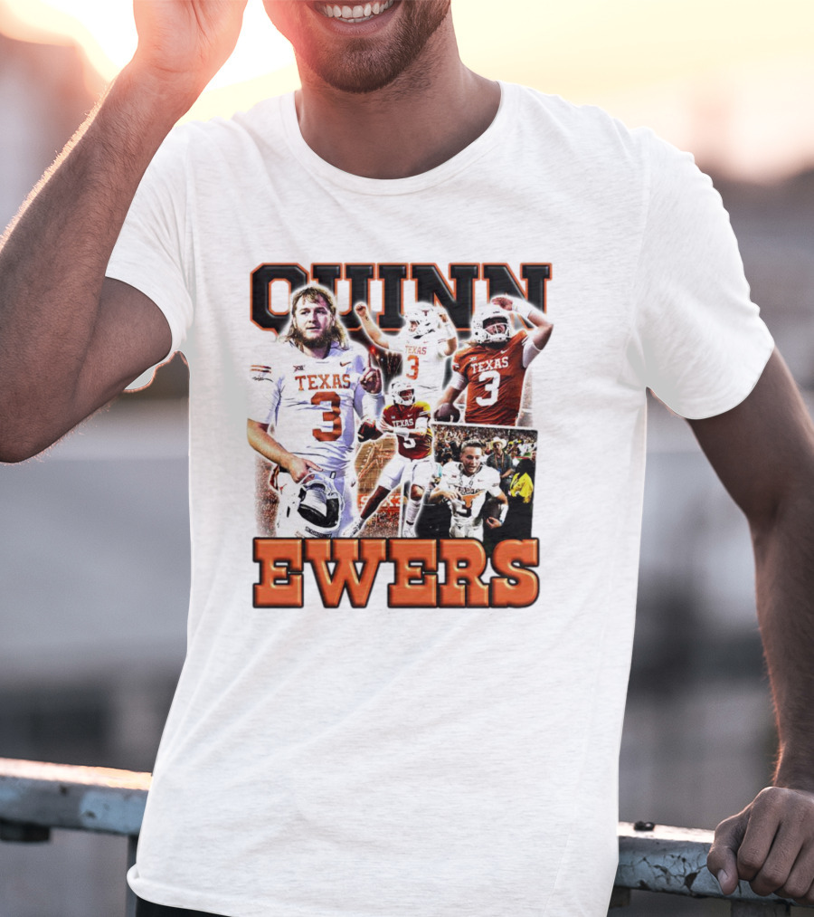 Quinn Ewers Texas Football Longhorns Number 3 T-Shirt