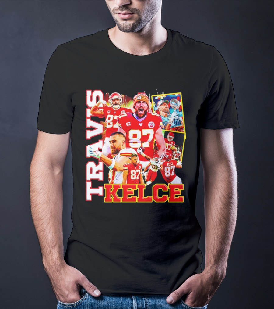 Travis Kelce Kansas City Chiefs 87 Football Champion T-Shirt