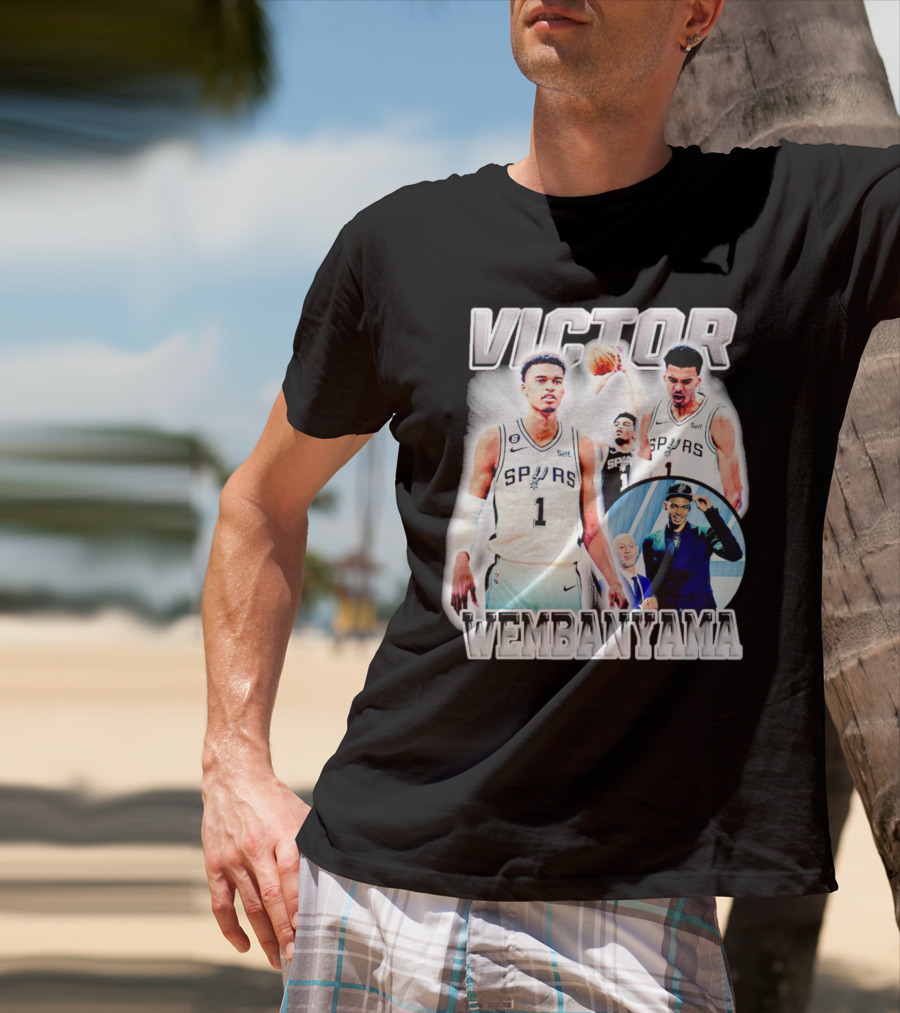 Victor Wembanyama Spurs Basketball Player NBA Draft Highlight T-Shirt