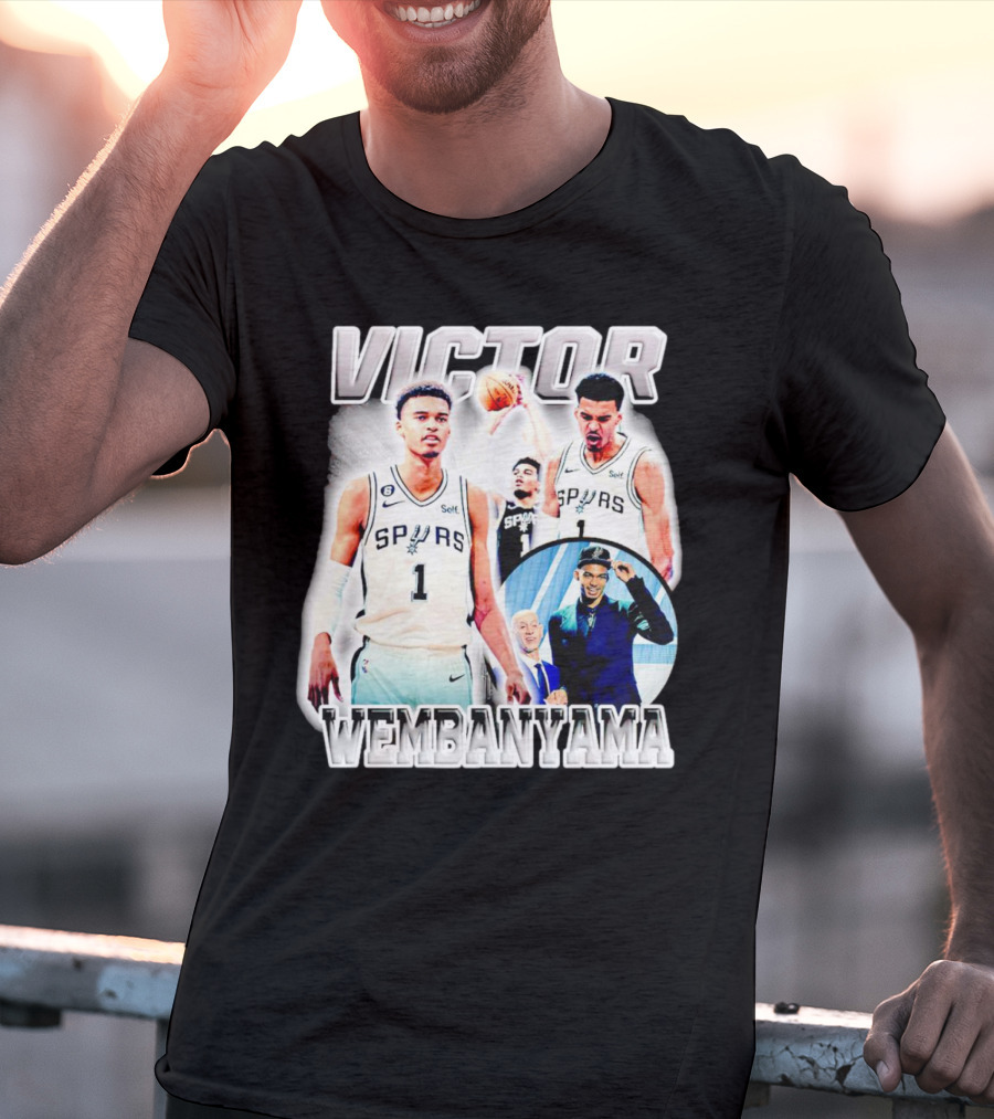 Victor Wembanyama Spurs Basketball Player NBA Draft Highlight T-Shirt