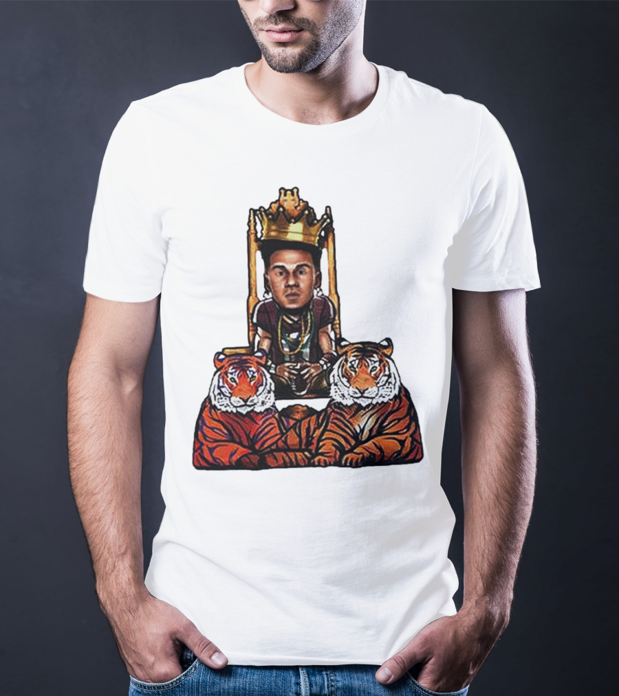 Jordan Travis Tigers King Florida State Seminoles Throne With Crown And Tigers T-Shirt