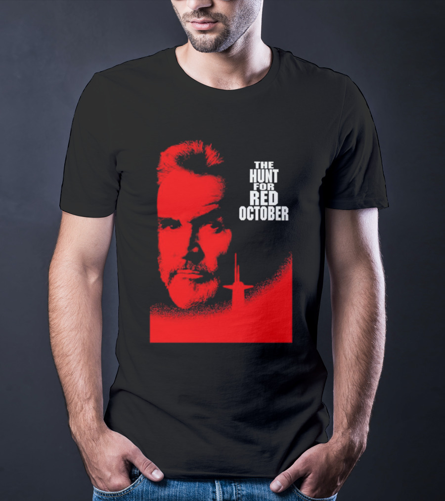 The Hunt For Red October Sean Connery Red Submarine Image T-Shirt