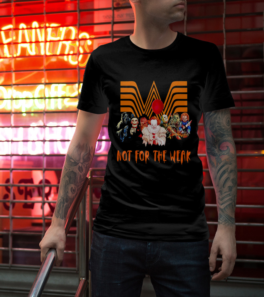 Whataburger Horror Movie Characters Not For The Weak Iconic Spooky Mashup T-Shirt