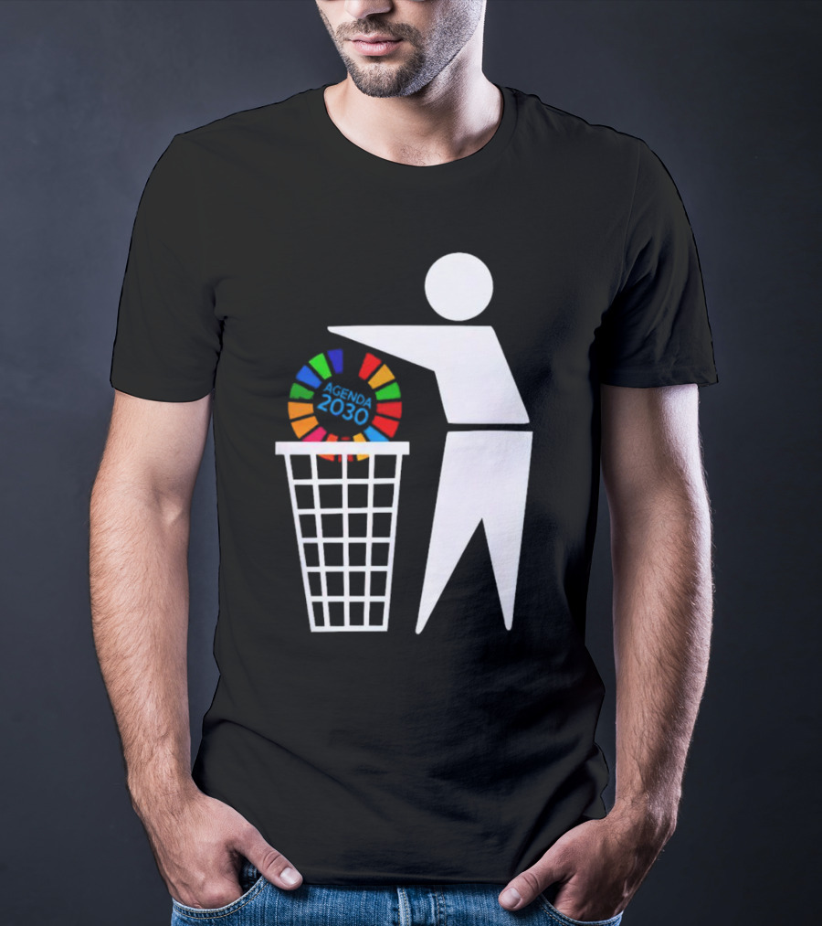 Bin Agenda 2030 Global Goals Symbol In Trash T-Shirt