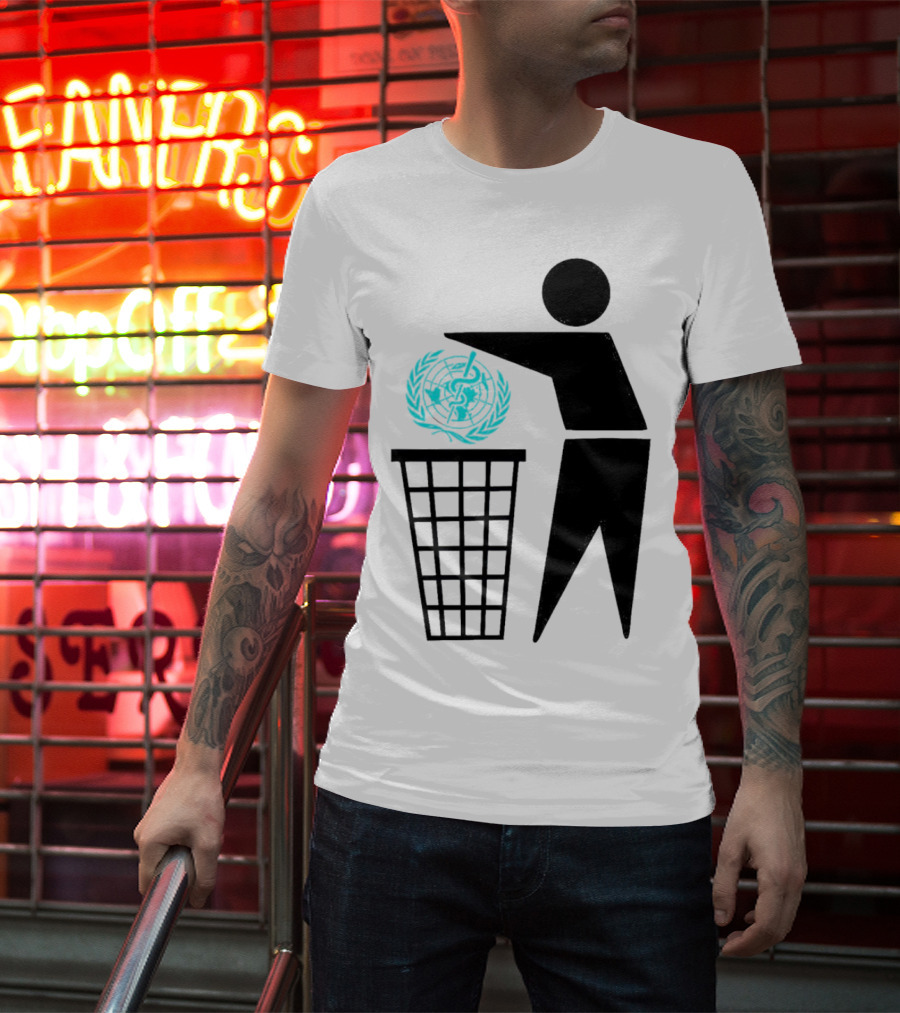 Bin The WHO Emblem Discard Gesture T-Shirt