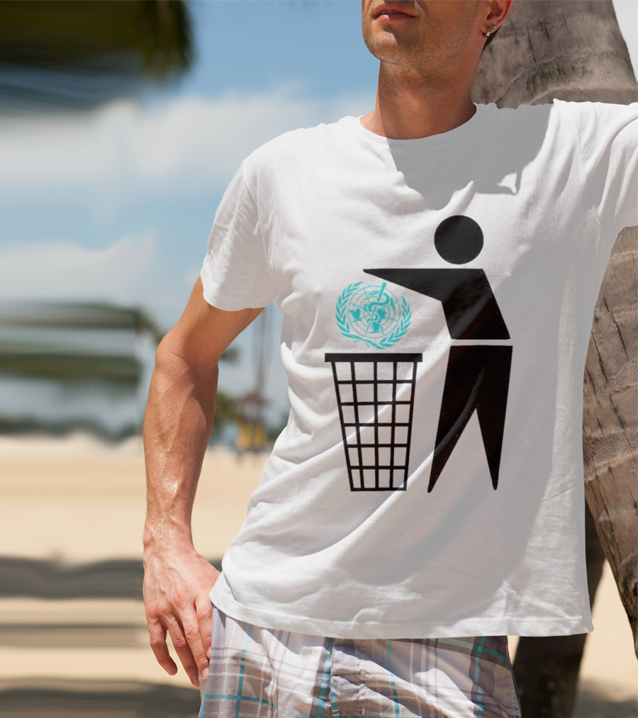 Bin The WHO Emblem Discard Gesture T-Shirt