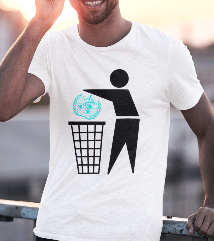 Bin The WHO Emblem Discard Gesture T-Shirt
