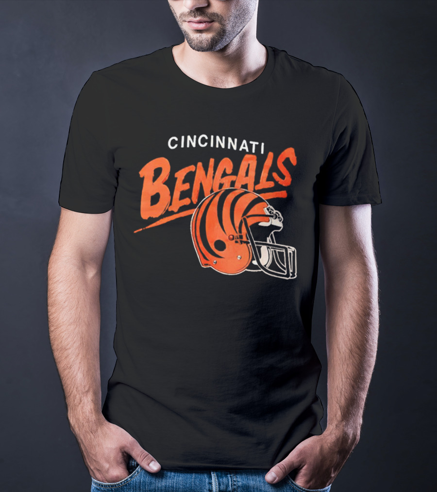 Cincinnati Bengals Football Team Helmet T-Shirt