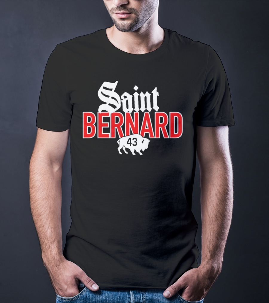 Saint Bernard 43 Buffalo Red White Iconic Sports T-Shirt