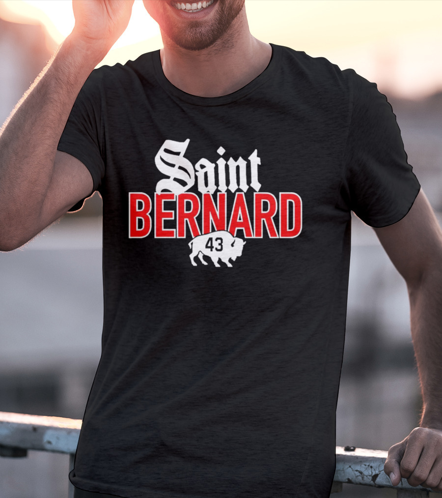 Saint Bernard 43 Buffalo Red White Iconic Sports T-Shirt