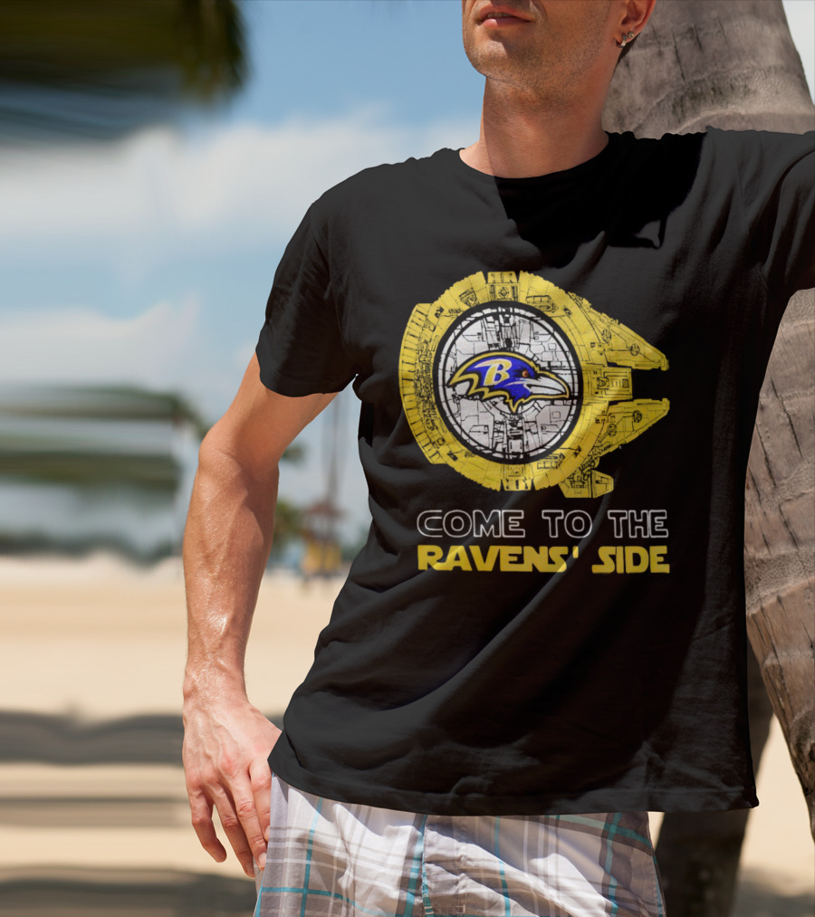 Come To The Ravens' Side Baltimore Ravens Star Wars Mashup T-Shirt