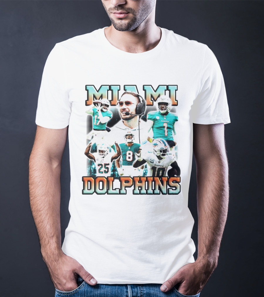 Miami Dolphins Football Members Vintage T-Shirt