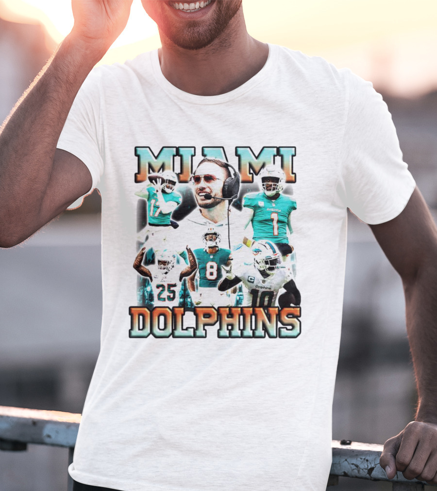 Miami Dolphins Football Members Vintage T-Shirt