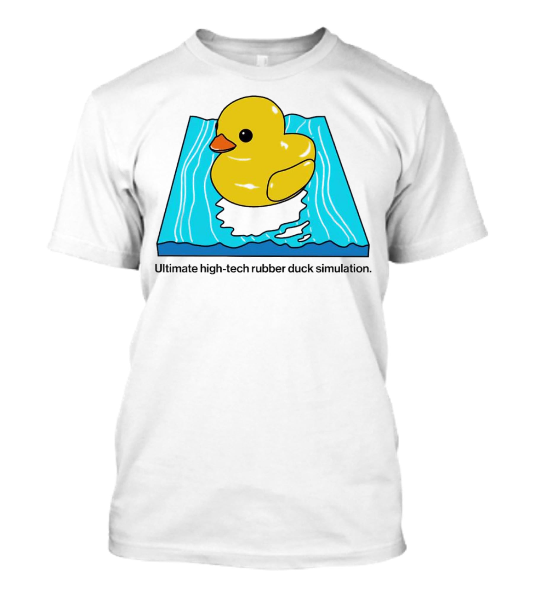 Ultimate High-Tech Rubber Duck Simulation Pool Platform T-Shirt