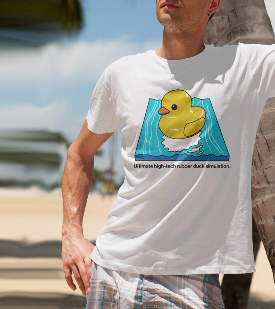 Ultimate High-Tech Rubber Duck Simulation Pool Platform T-Shirt