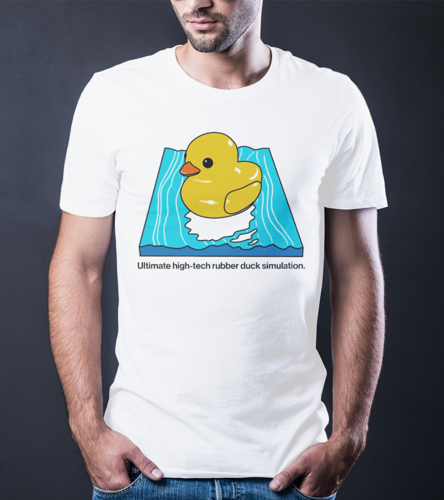 Ultimate High-Tech Rubber Duck Simulation Pool Platform T-Shirt