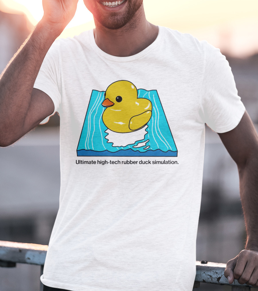 Ultimate High-Tech Rubber Duck Simulation Pool Platform T-Shirt